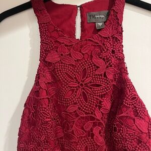 Vera Wang Burgundy Lace Gown